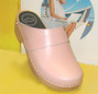 Show more information about Clogs for children with wood sole pink leather upper
Childrens clogs with wood sole pink coated leather upper
