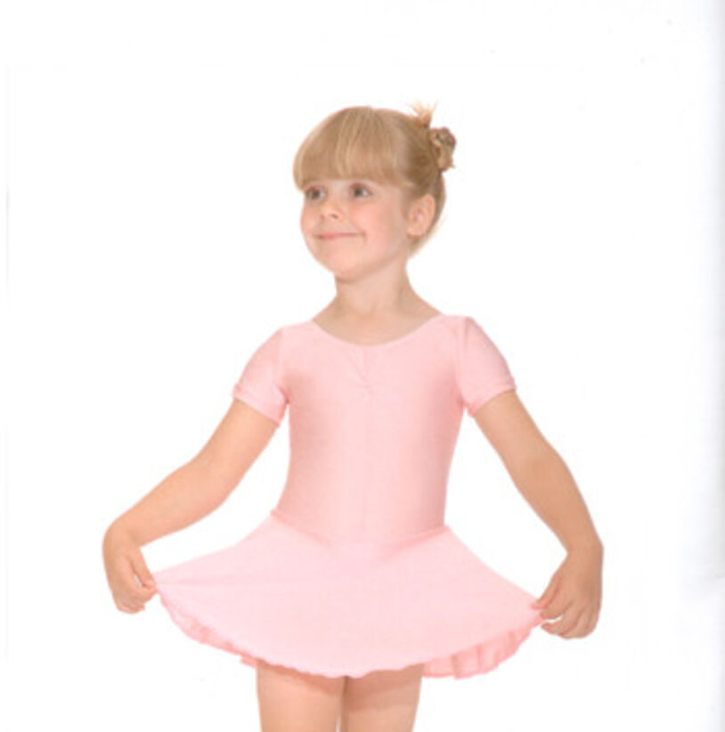 pink ballet leotard and skirt