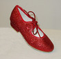 Show more information about tap dance shoes red or silver glitter
Girls tap shoes red or silver glitter,